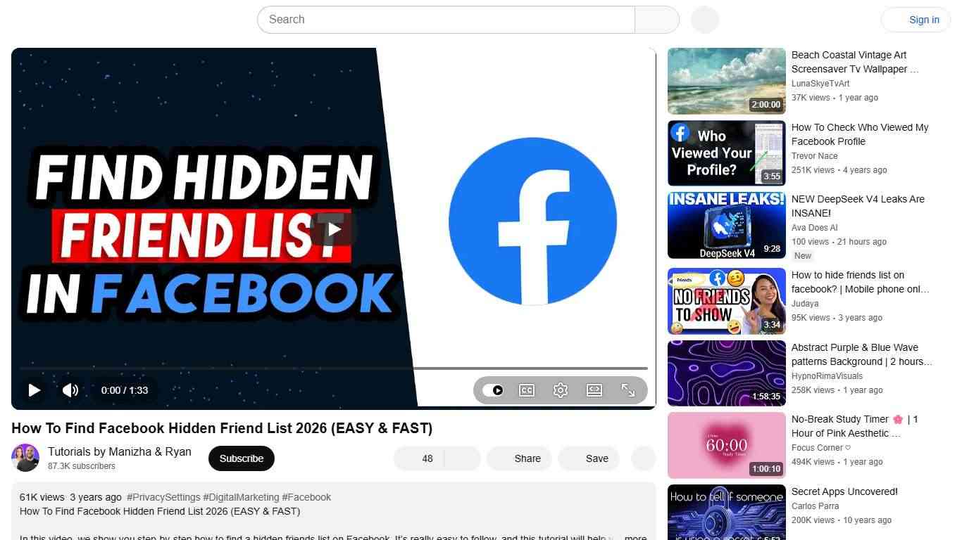 How To Find Facebook Hidden Friend List 2026 (EASY & FAST) - YouTube